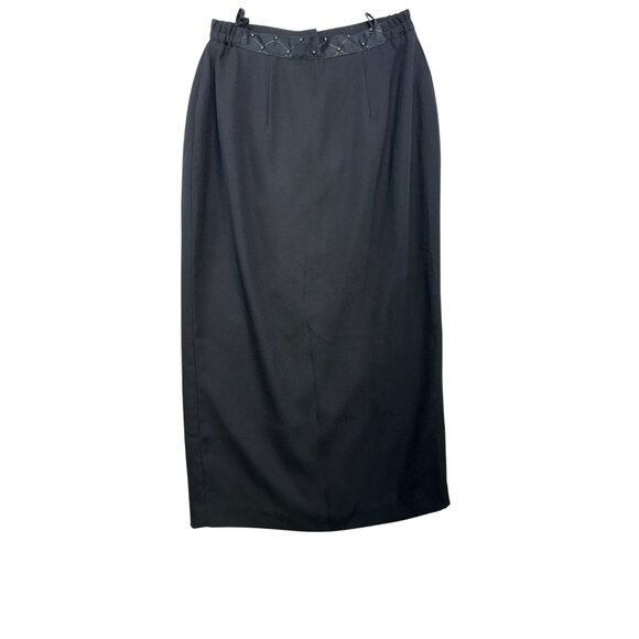 St. Anthony Evening  2-Piece Womens Suit Set Size 10 Black Embellished Collar Cu - Picture 11 of 16